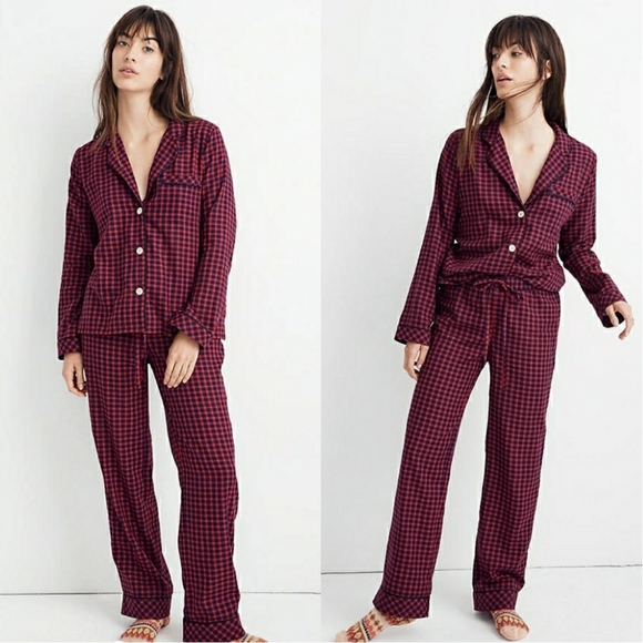Madewell Other - NWT Madewell 2 Piece Pajamas Gingham Check XL
